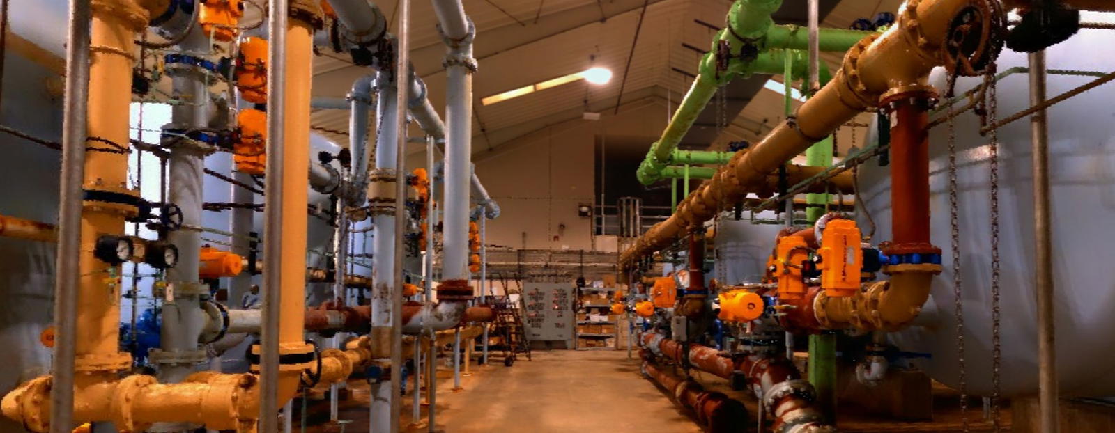 Edwardsville, IL - Point Cloud in Trimble Business Center, Station View - Water Treatment Plant